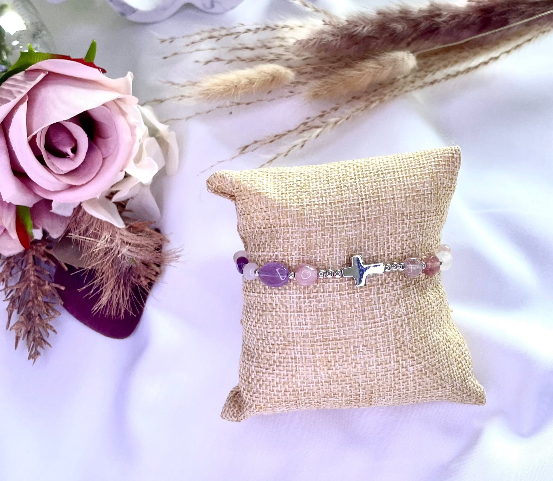 Silver and Quartz Cross Bracelet – Joyeria Mexicana 925 By Bianca Silver and Quartz Cross Bracelet – Joyeria Mexicana 925 By Bianca