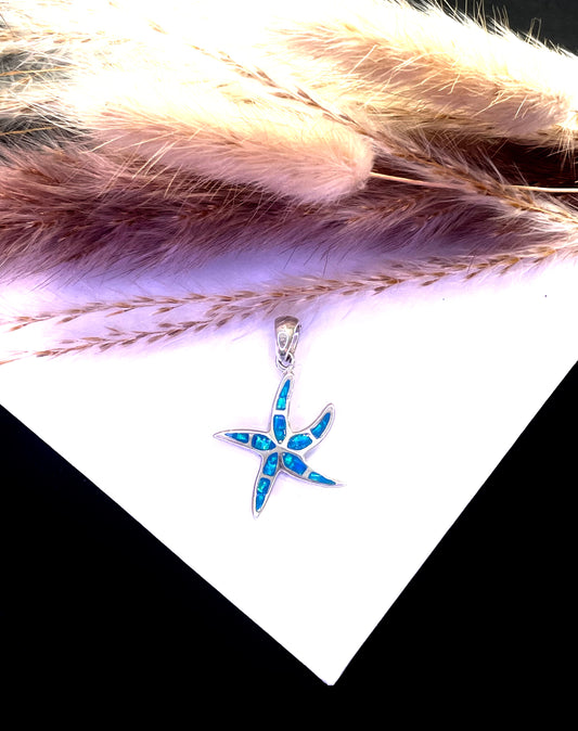 Pendent Starfish With Opal